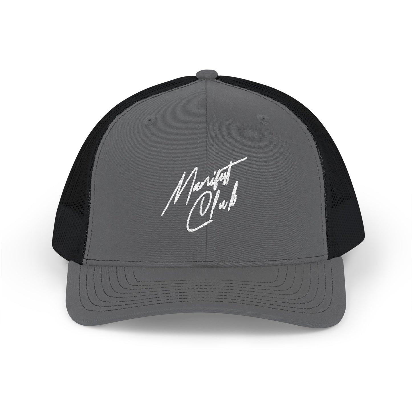 Black Manifest Club Script Meshback Cap