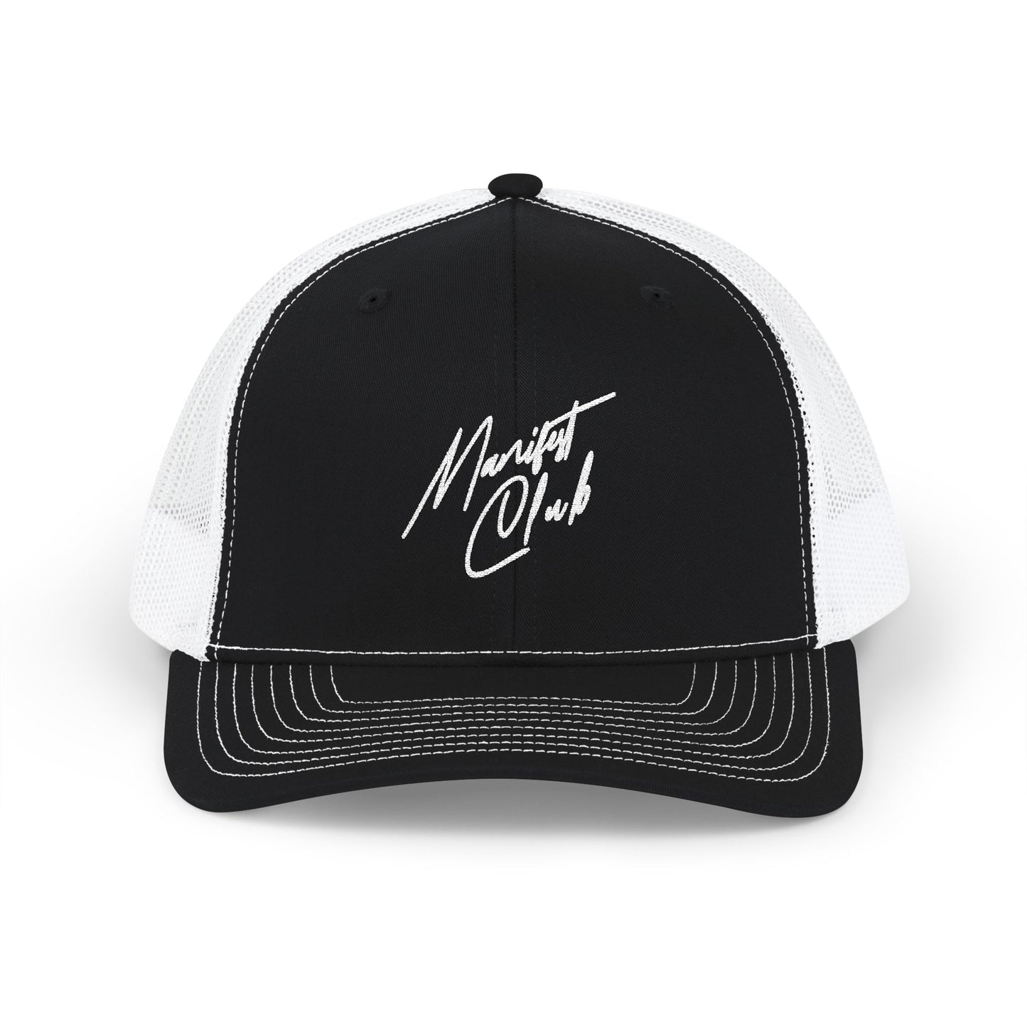 Black Manifest Club Script Meshback Cap