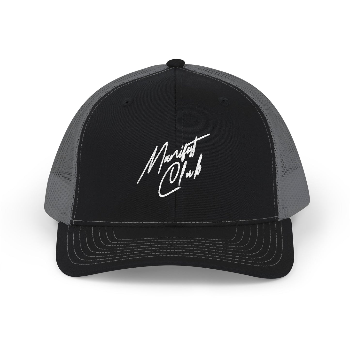 Black Manifest Club Script Meshback Cap