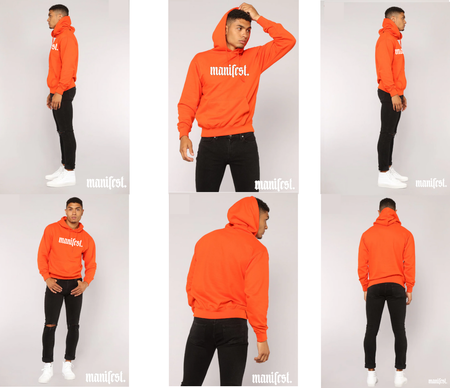 Manifest™ Hoodie - orange (white edition)