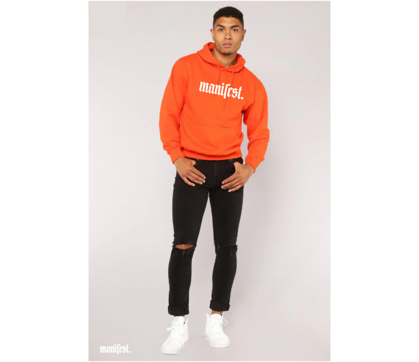 Manifest™ Hoodie - orange (white edition)